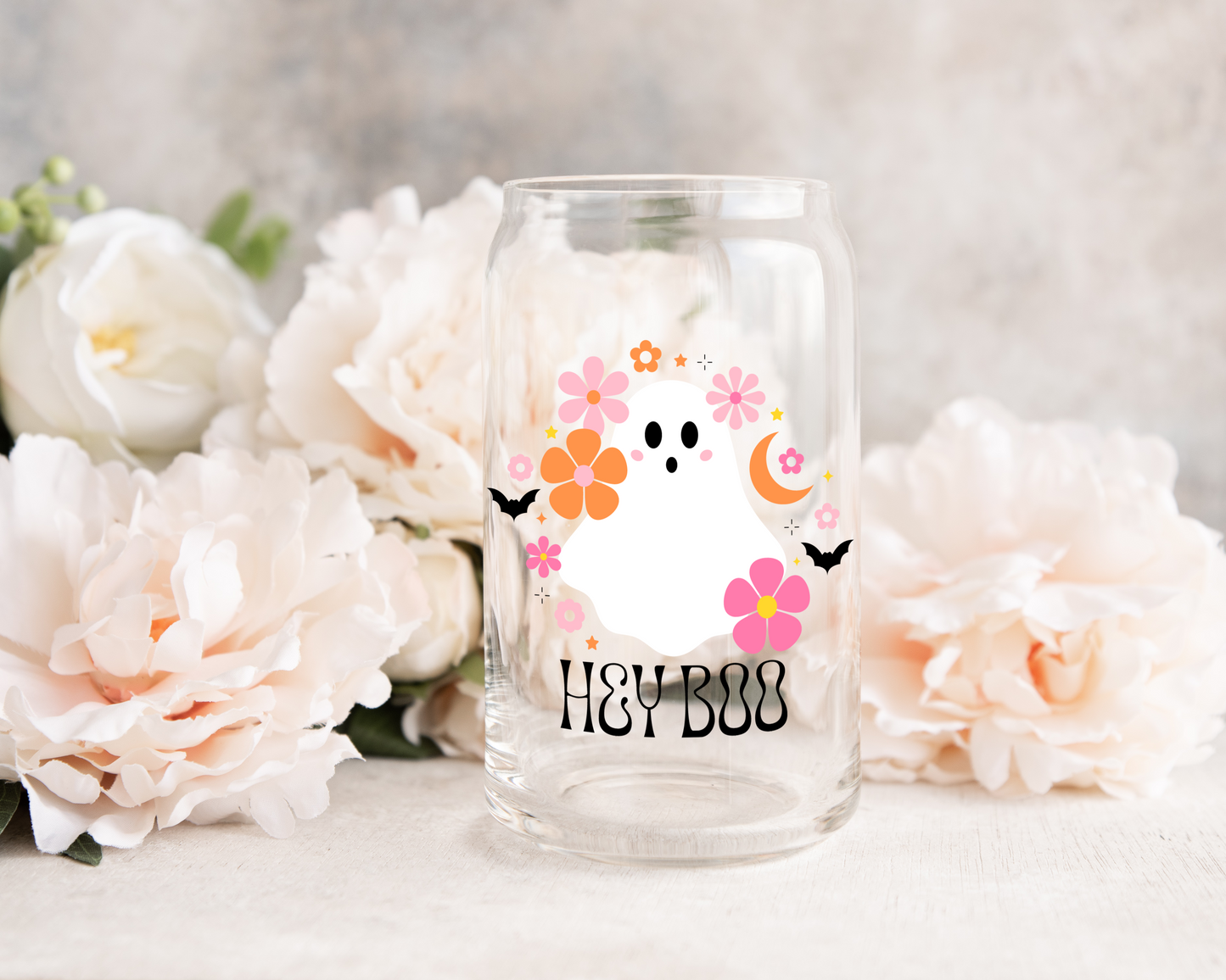 Hey Boo - UV DTF Cup Decal (Ready to Ship)