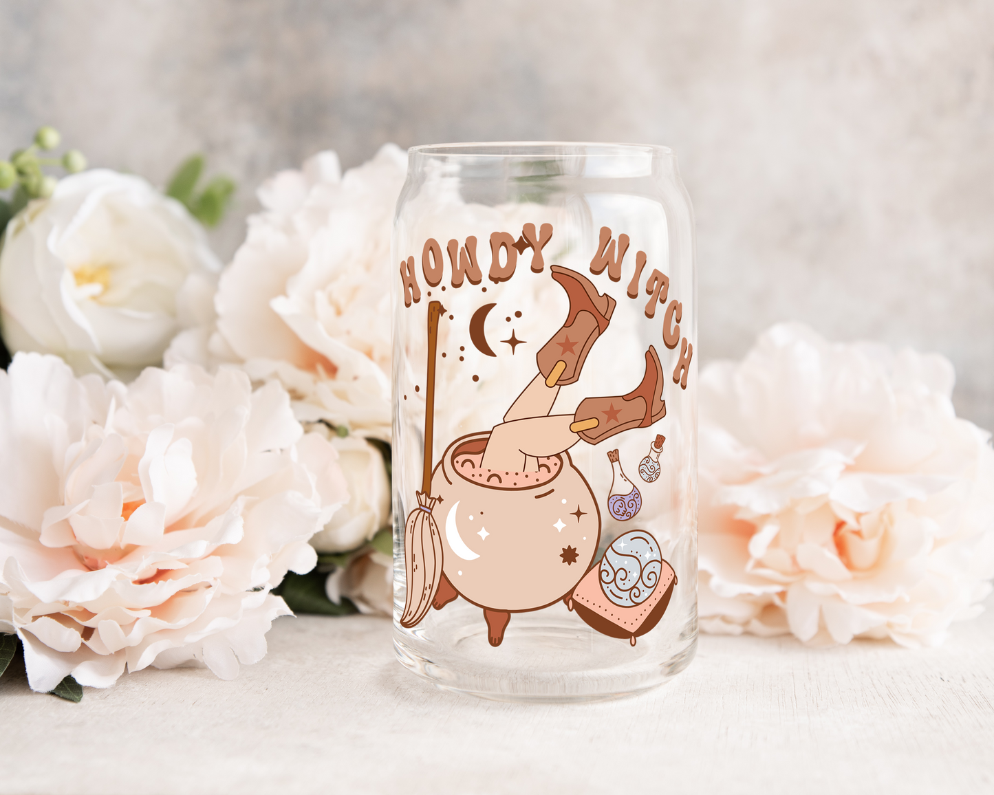 Howdy Witch - UV DTF Cup Decal (Ready to Ship)