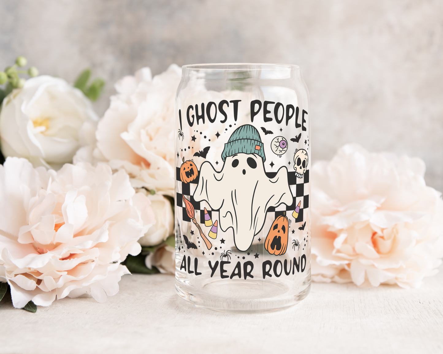 I Ghost People All Year Round - UV DTF Cup Decal (Ready to Ship)