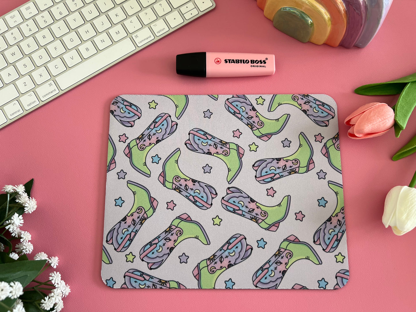 Cosmic Cowgirl Boots - Mouse Pad