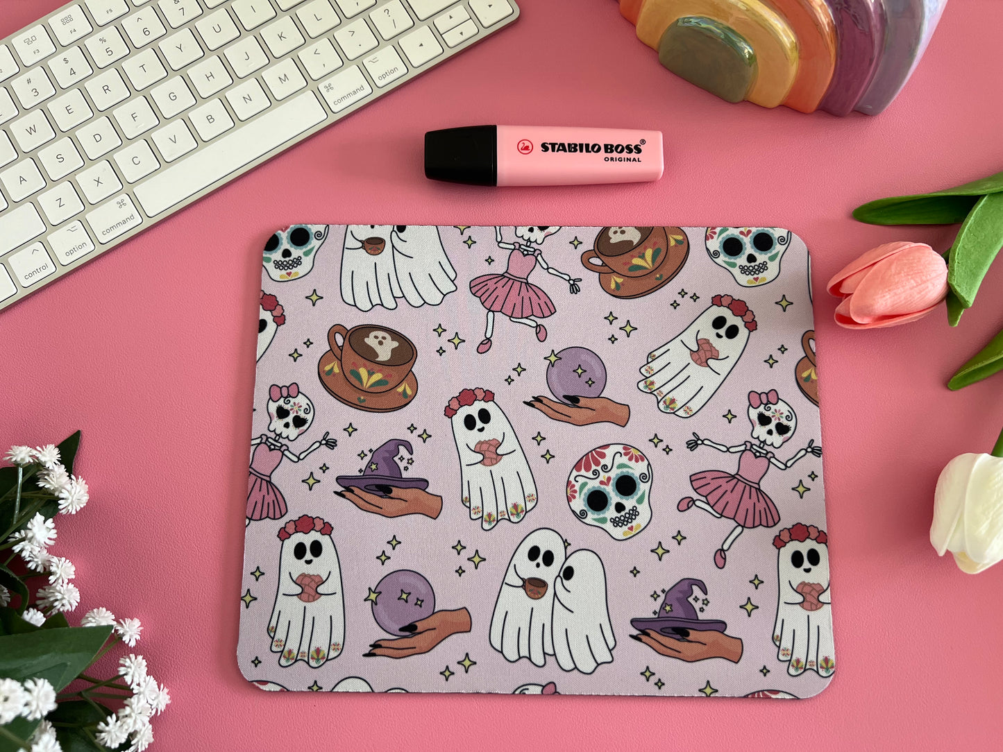 Cute Skellies and Ghosts - Mouse Pad