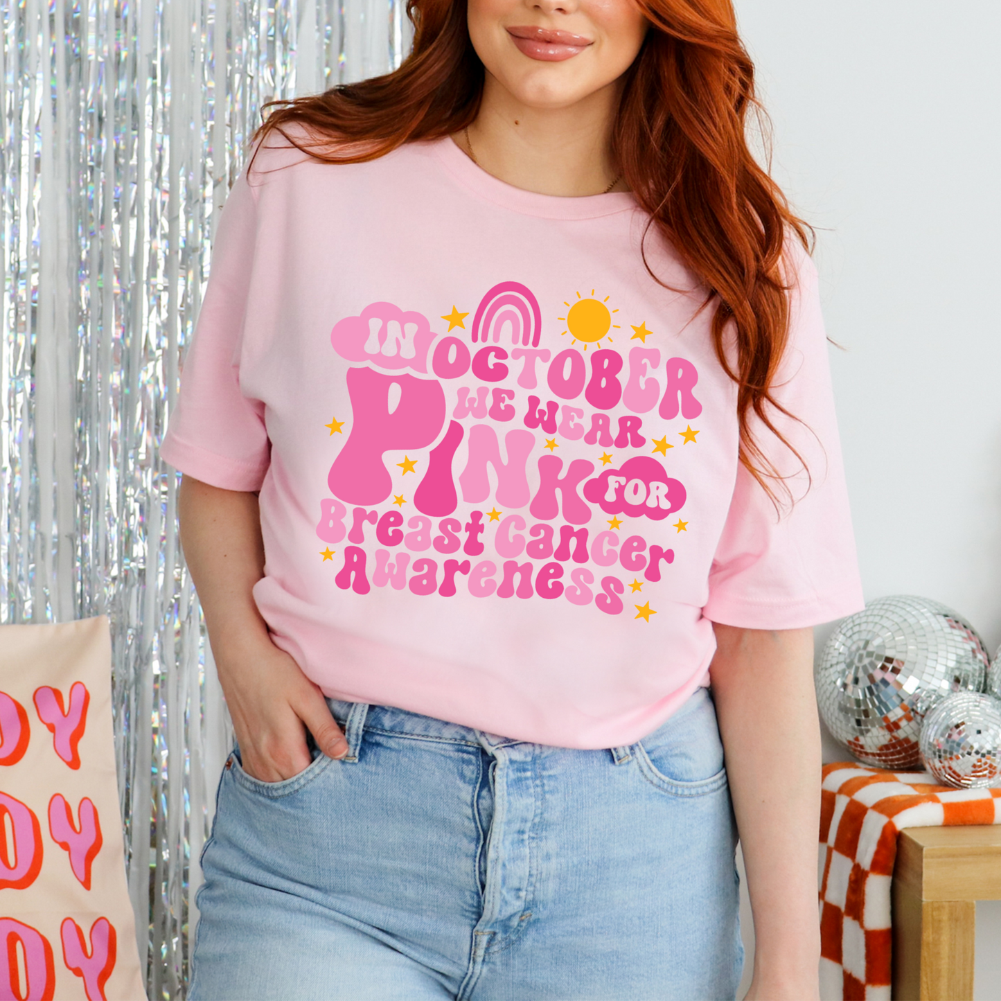 In October We Wear Pink - FULL COLOR DTF TRANSFER (Ready to Ship)