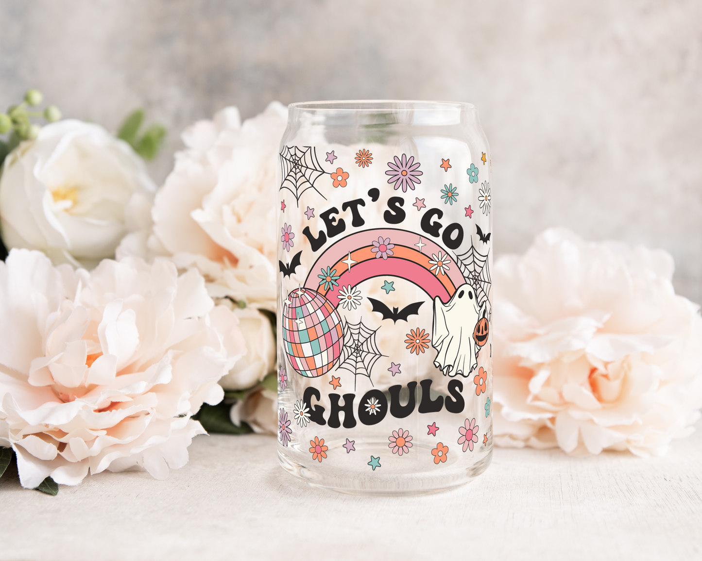 Let's Go Ghouls - UV DTF 16 oz Libbey Cup Wrap (Ready to Ship)