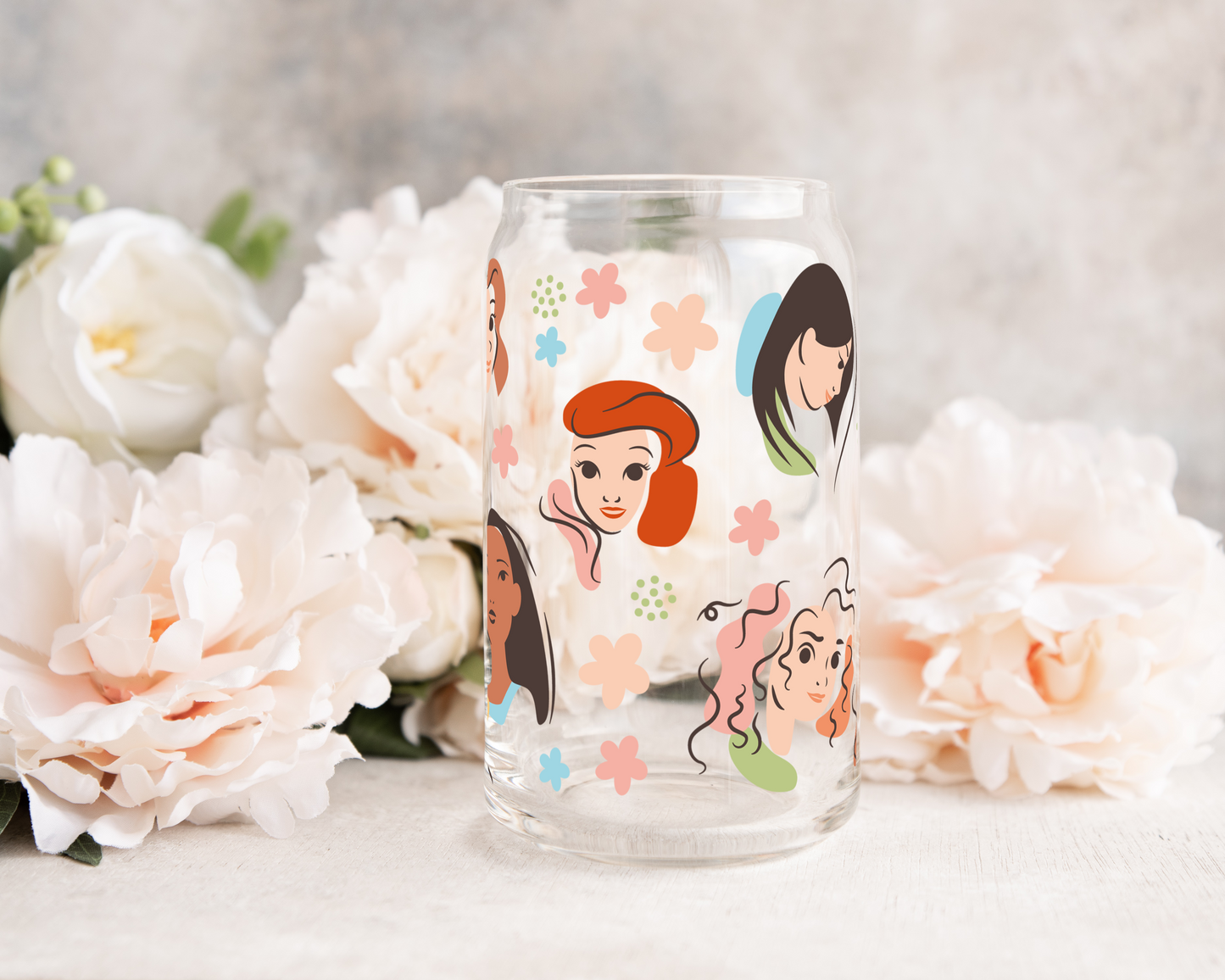Magical Girls - UV DTF 16 oz Libbey Cup Wrap (Ready to Ship)