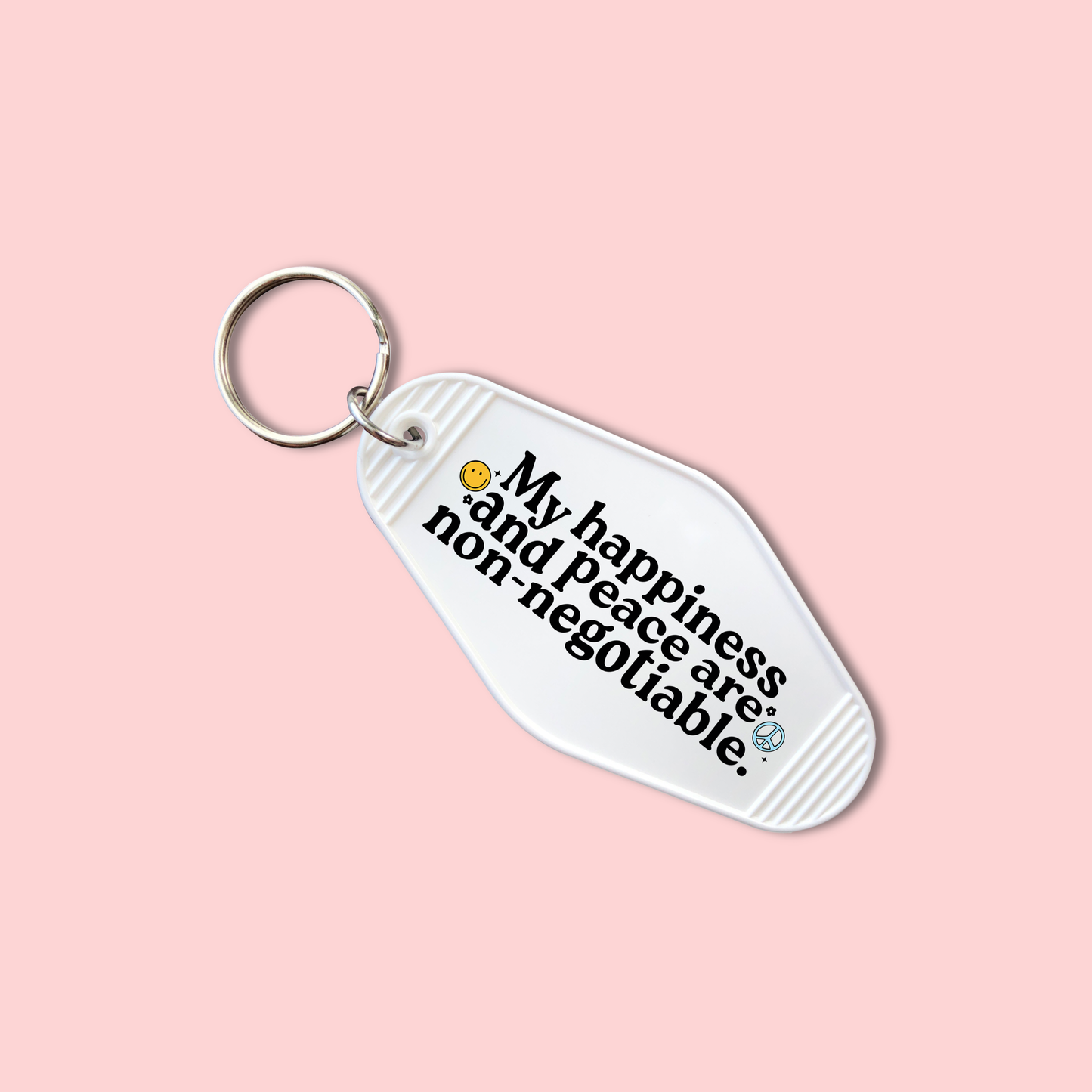 My Happiness And Peace Are Non-Negotiable (Set of 5) - Keychain UV DTF Decal