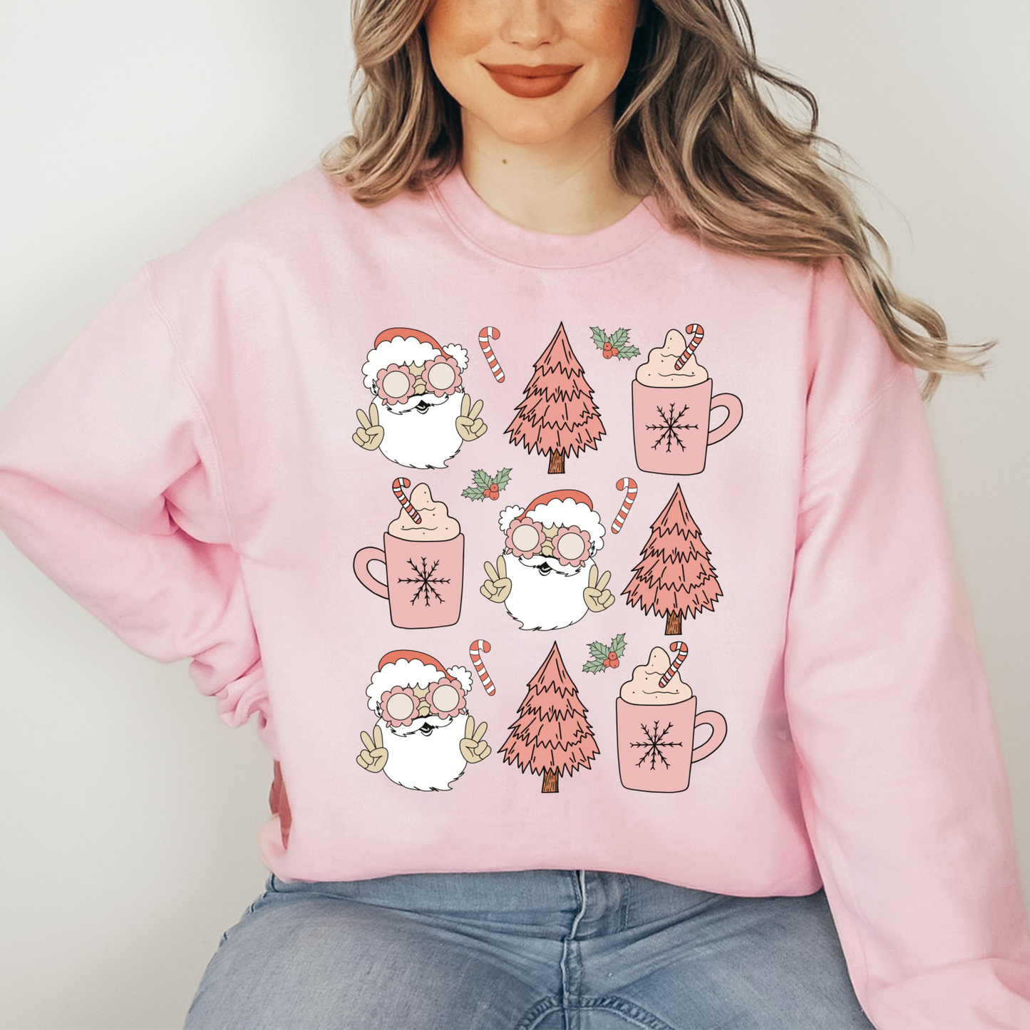 Pinkmas Doodles - FULL COLOR DTF TRANSFER (Ready to Ship)