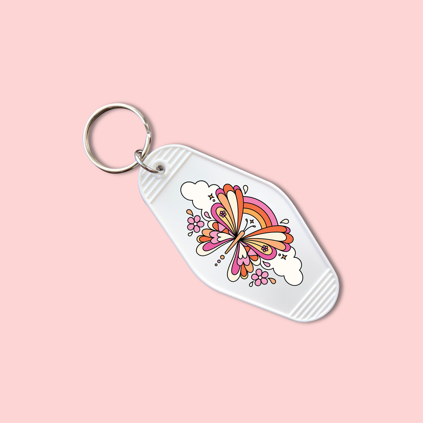 Rainbow Butterfly (Set of 5) - Keychain UV DTF Decal