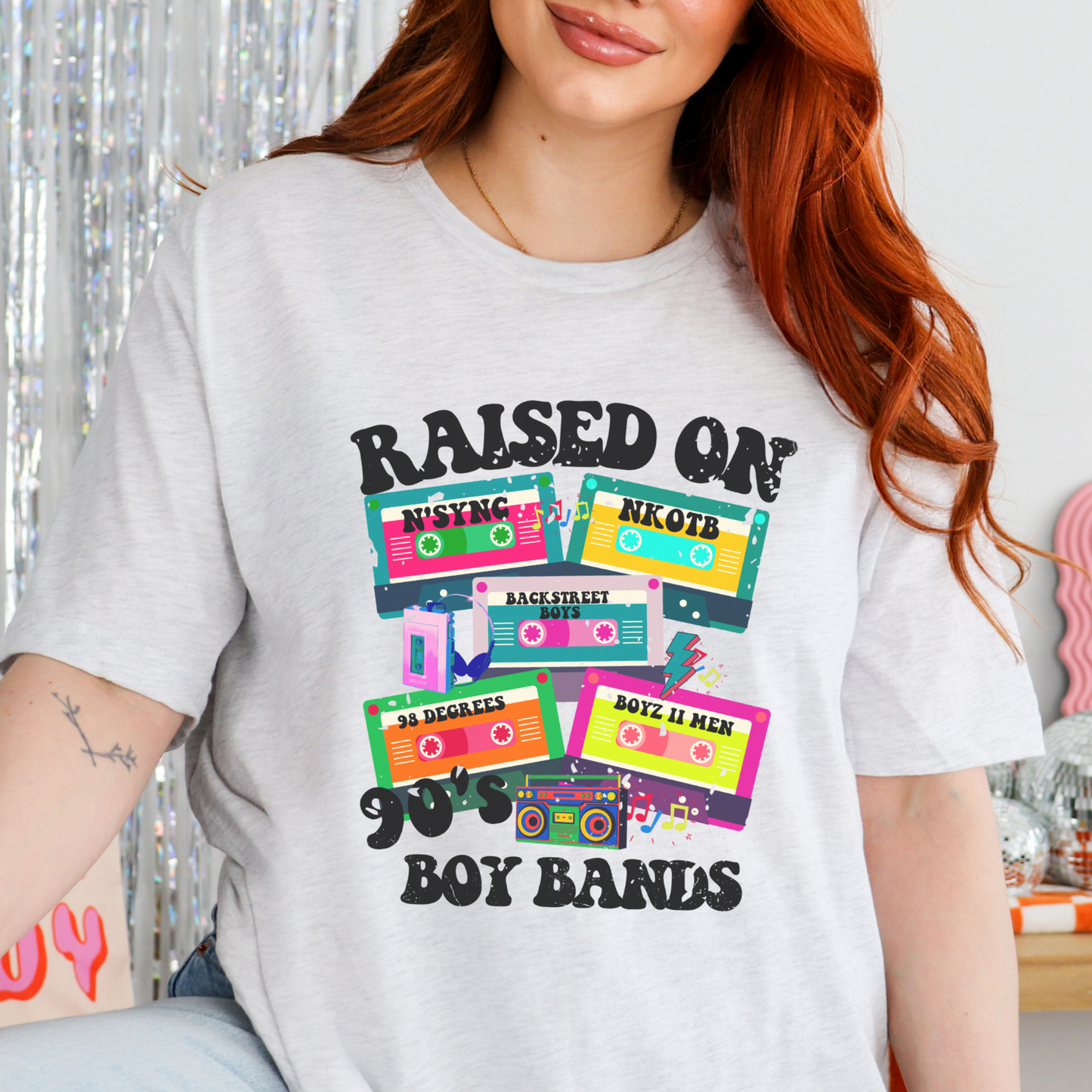 Raised On 90's Boy Bands - FULL COLOR DTF TRANSFER (Ready to Ship)