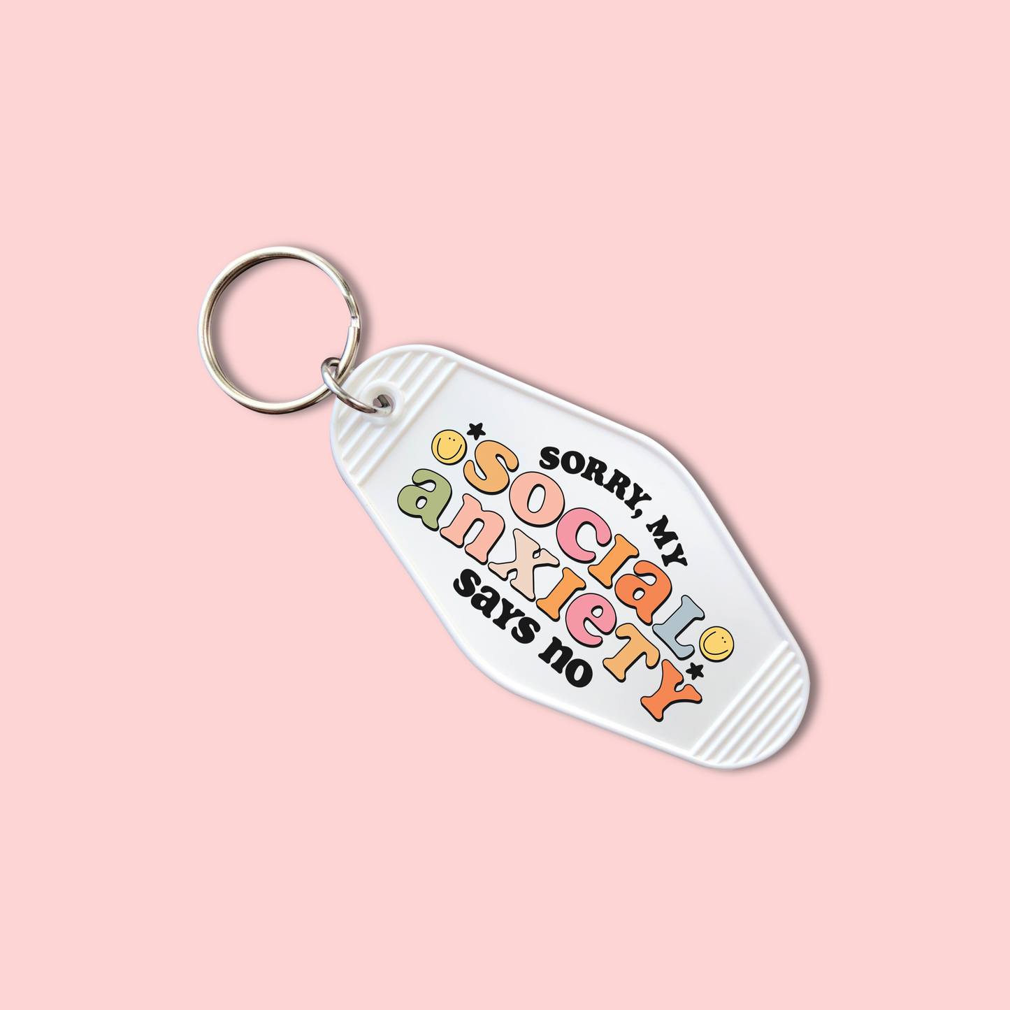Sorry, My Social Anxiety Says No (Set of 5) - Keychain UV DTF Decal