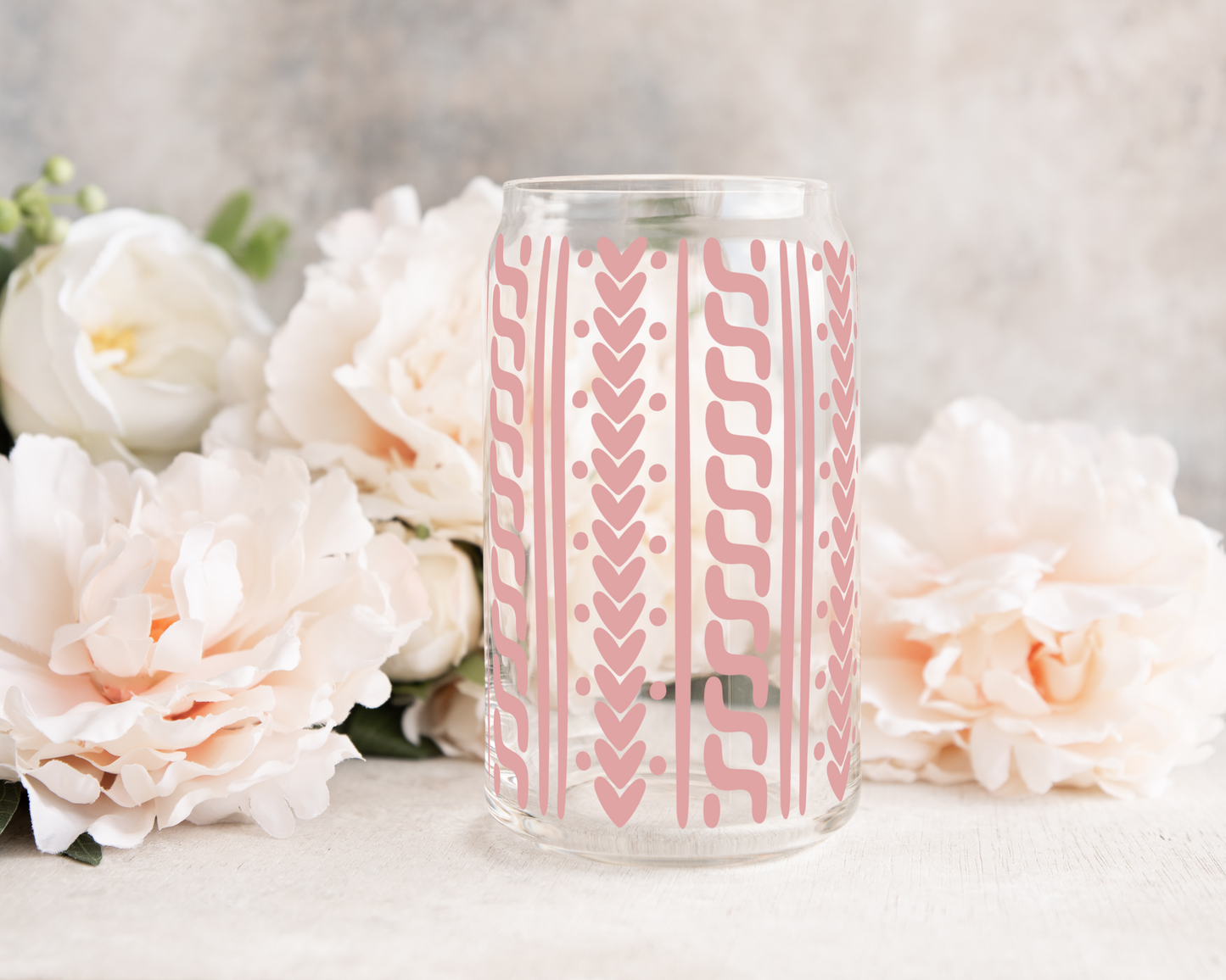 Sweater Pattern - UV DTF 16 oz Libbey Cup Wrap (Ready to Ship) *NOT RESTOCKING*