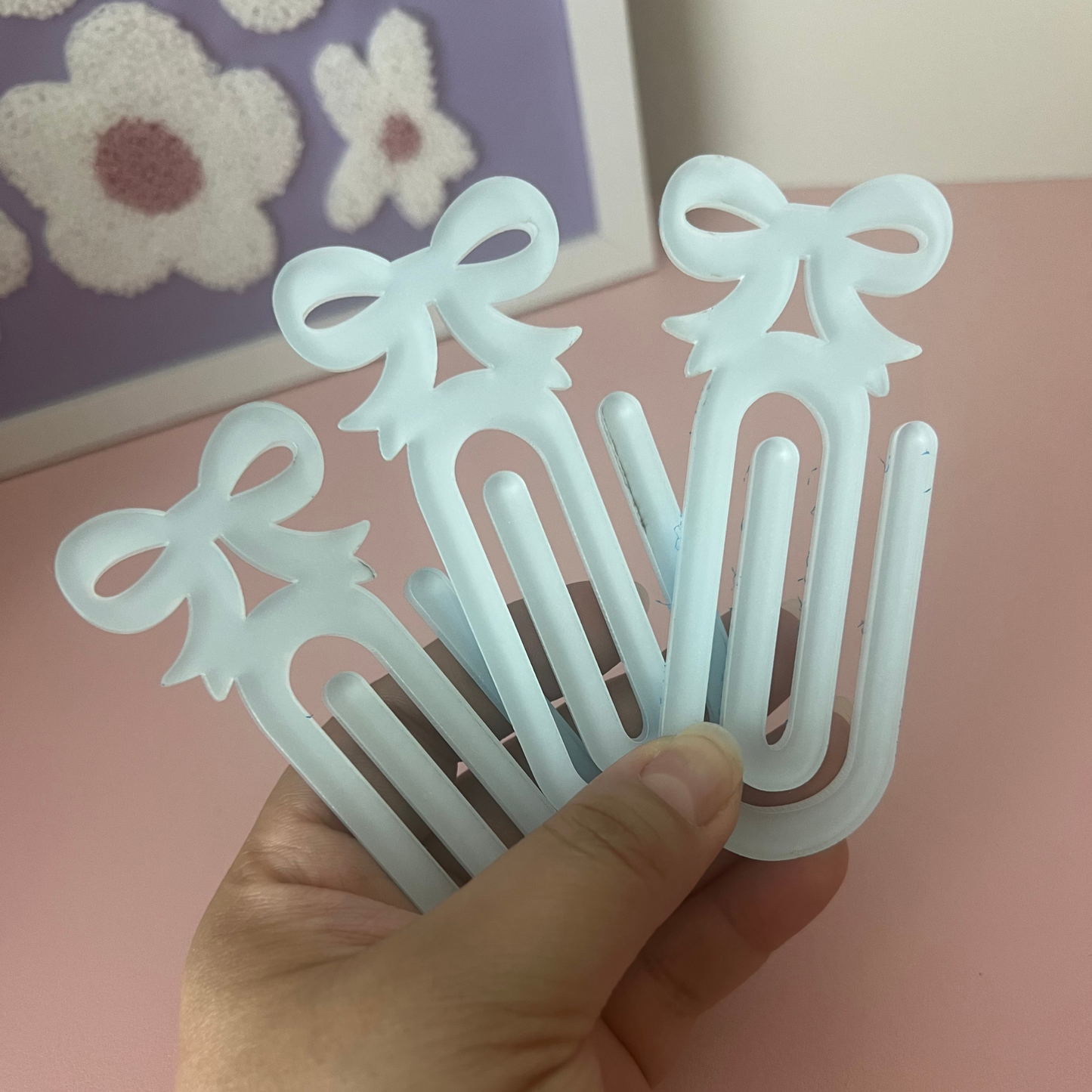 Sublimation Acrylic Paperclip W/Bow Blanks
