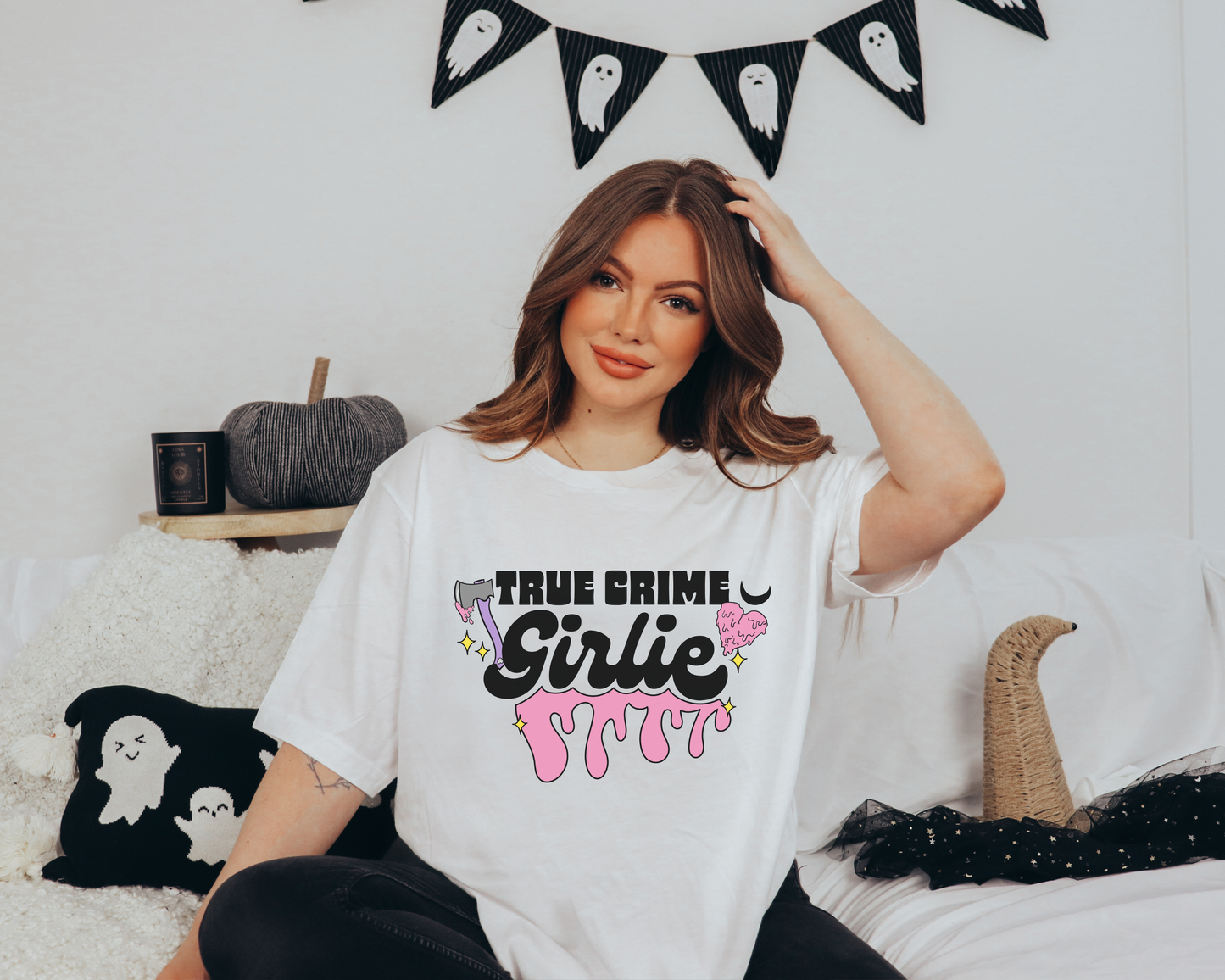 True Crime Girlie - FULL COLOR DTF TRANSFER (Ready to Ship)