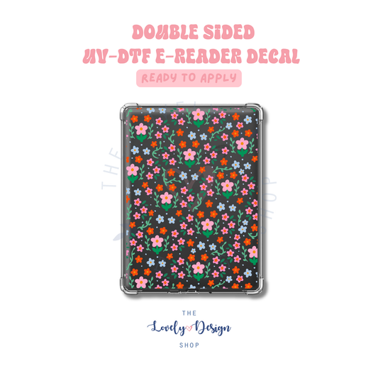 Summer Flowers - UV DTF E-Reader Decal - Aug 8