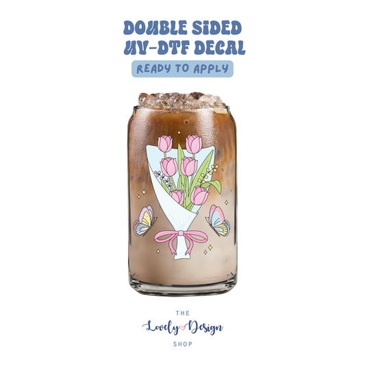 Tulip Bouquet - UV DTF Cup Decal - Aug 27