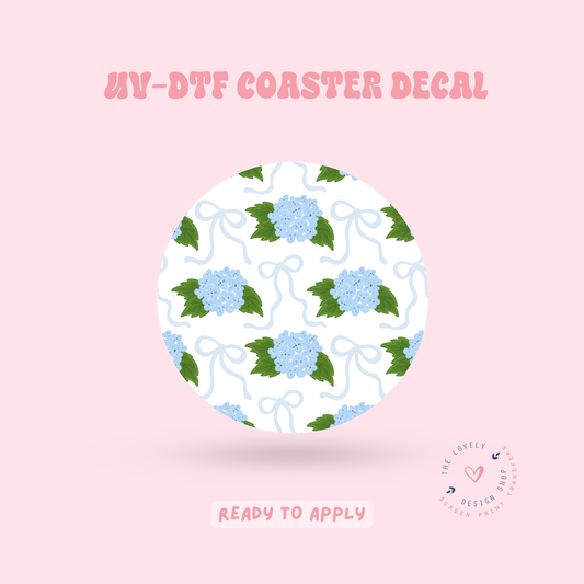 Hydrangeas - UV DTF Coaster Decal - Jun 11