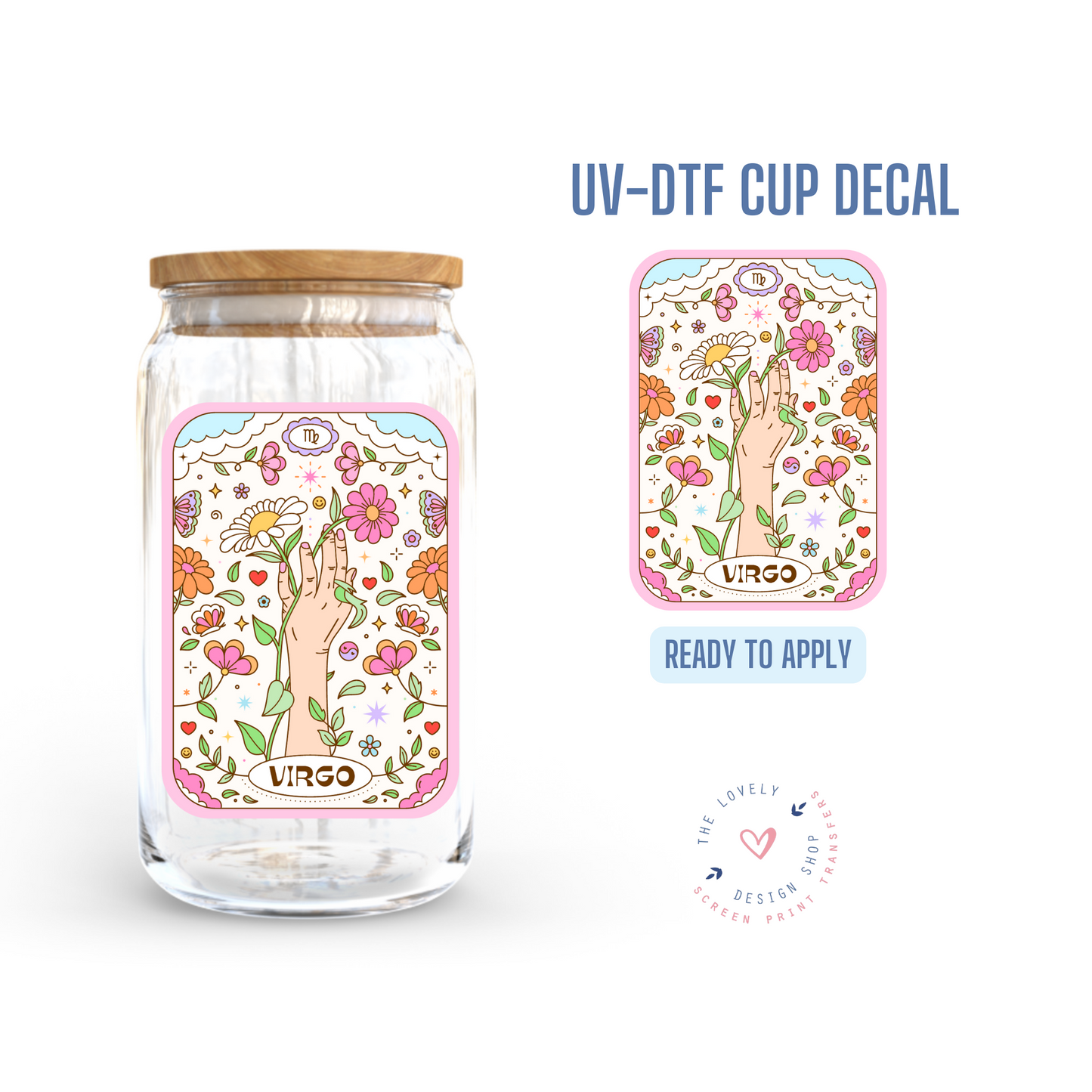 Zodiac Signs Tarot Cards - UV DTF Cup Decal (Ready to Ship) May 20