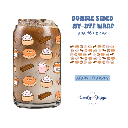Cinnamon - UV DTF 16 oz Libbey Cup Wrap - Aug 27