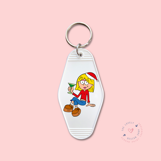 Holding Drink Liz -  Keychain UV DTF Decal - Sep 23