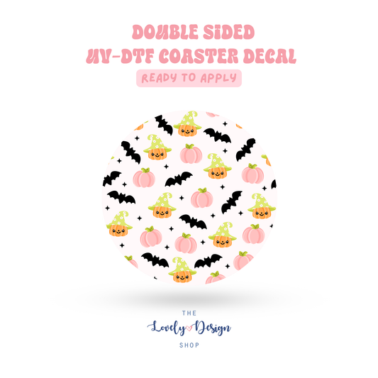 Cute Fall Bats - UV DTF Coaster Decal - Sep 15