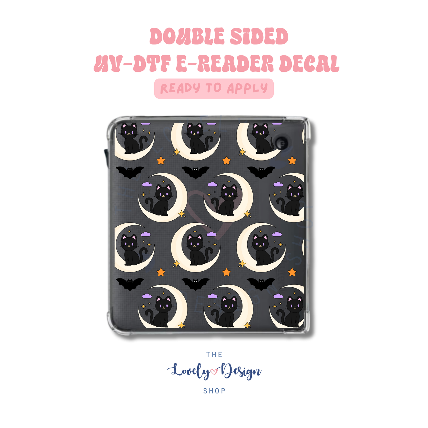 Black Cat Energy - UV DTF E-Reader Decal - Aug 27