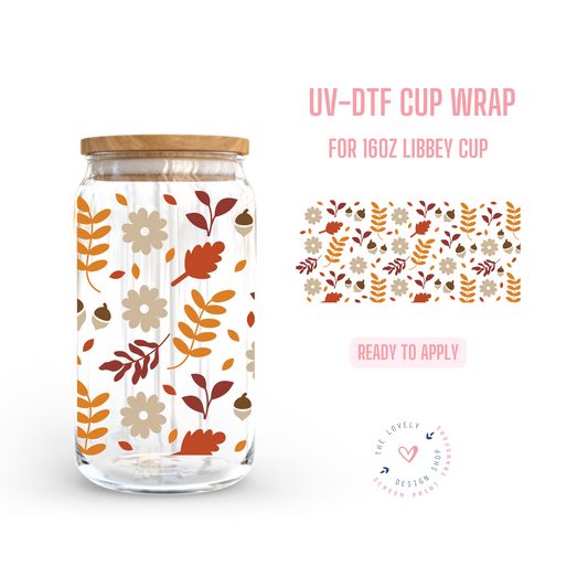Pumpkin Spice Fall - UV DTF 16 oz Libbey Cup Wrap - Sep 9
