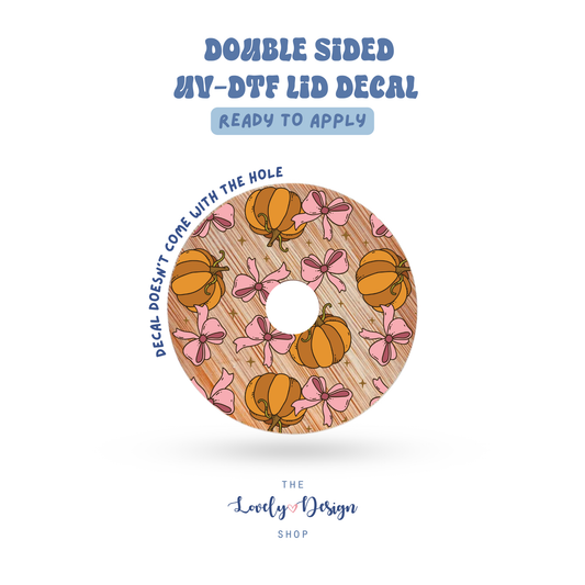 Classic Pumpkins And Bows - UV DTF Lid Decal - Aug 27