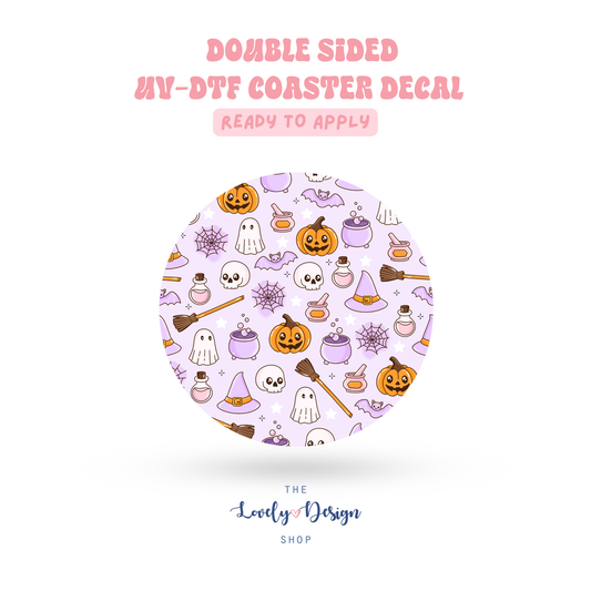 Purplish Halloween - UV DTF Coaster Decal - Aug 27