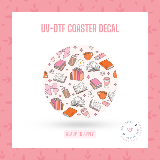 Crazy Books - UV DTF Coaster Decal - Jul 15