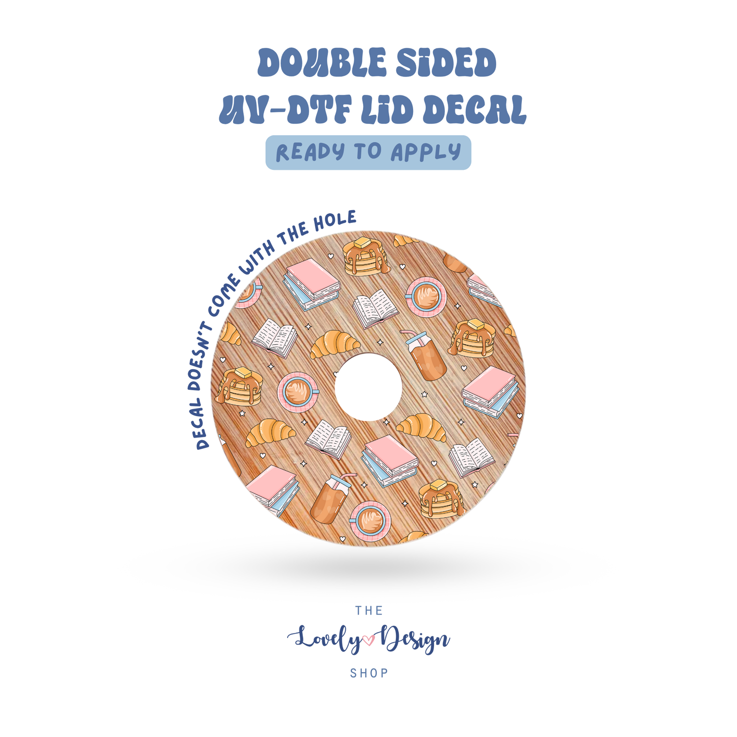 Books & Brunch Club - UV DTF Lid Decal - Aug 8