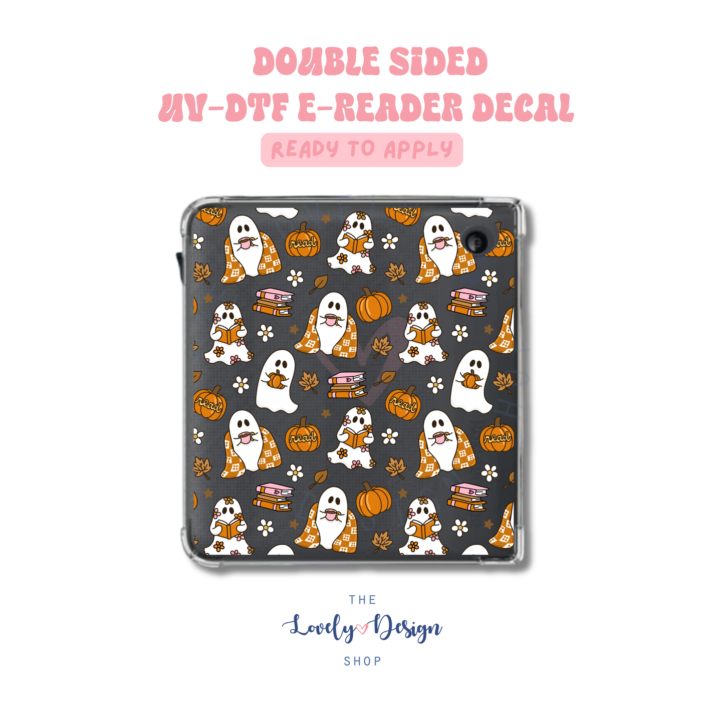 Cozy Ghosties - UV DTF E-Reader Decal - July 24