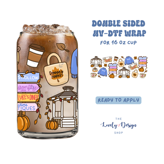GGs Town in Fall - UV DTF 16 oz Libbey Cup Wrap - July 24