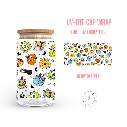 Magical Characters Pumpkins - UV DTF 16 oz Libbey Cup Wrap - Sep 3