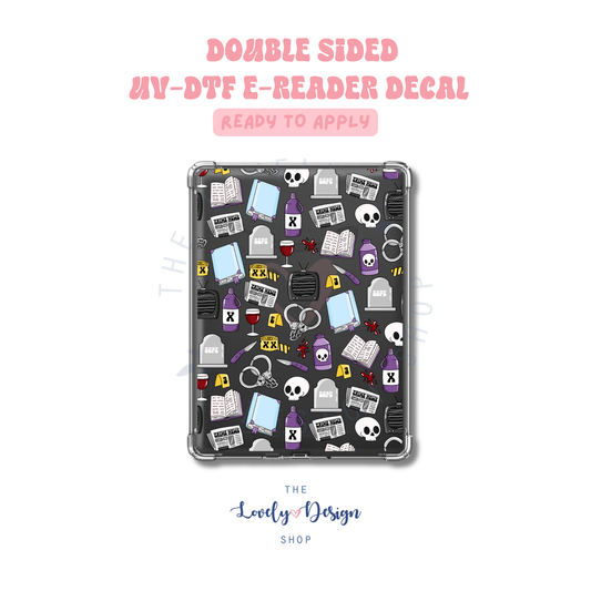 True Crime - UV DTF E-Reader Decal - Aug 8
