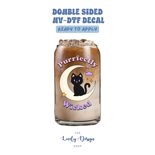 Purrrfectly Wicked - UV DTF Cup Decal - Aug 27