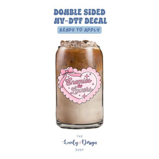 Enemies To Lovers Ruffle Heart - UV DTF Cup Decal - Aug 8