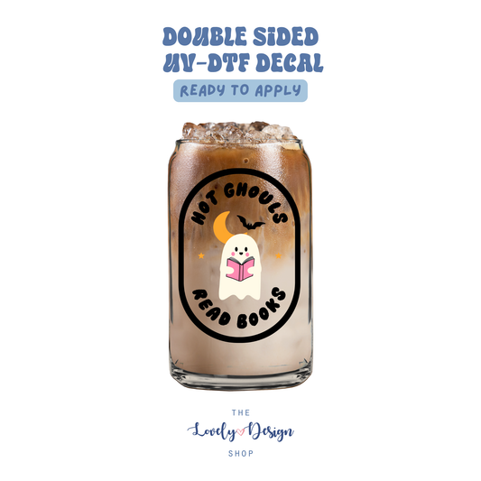 Hot Ghouls Read Books Label - UV DTF Cup Decal - Aug 27