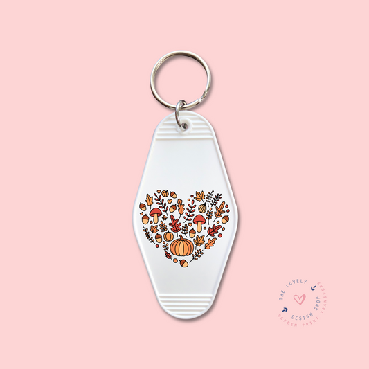 I Heart Fall -  Keychain UV DTF Decal - Sep 16