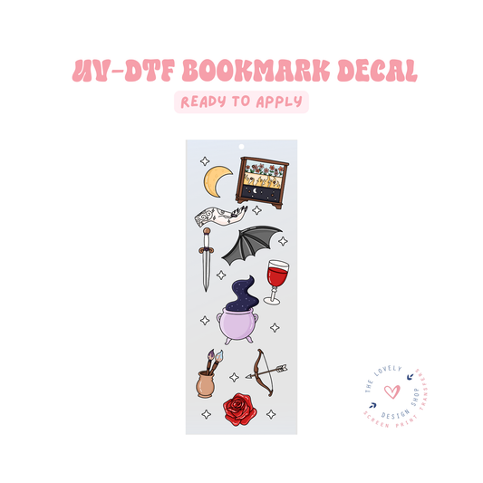 Acotar - UV DTF Bookmark Decal - May 2