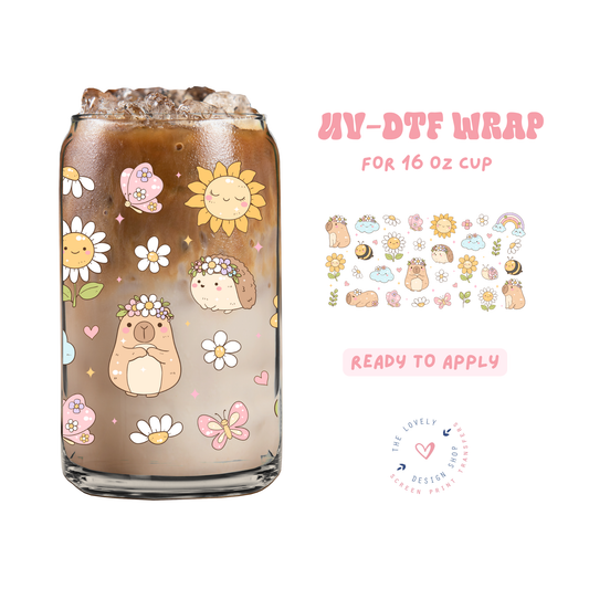 Spring Cuteness - UV DTF 16 oz Libbey Cup Wrap - Feb 4