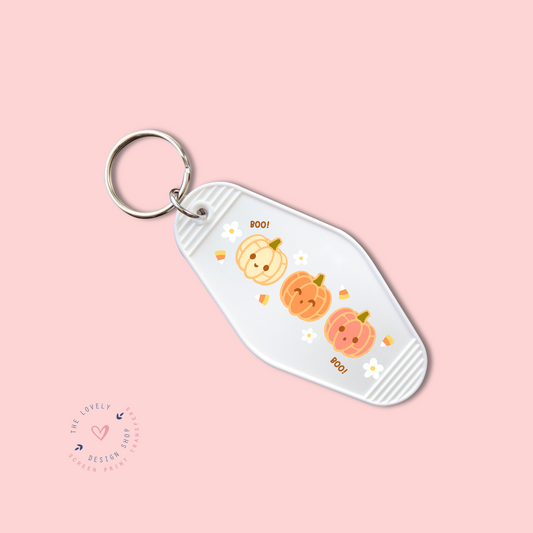 Cute Concha Pumpkins -  Keychain UV DTF Decal - Sep 23