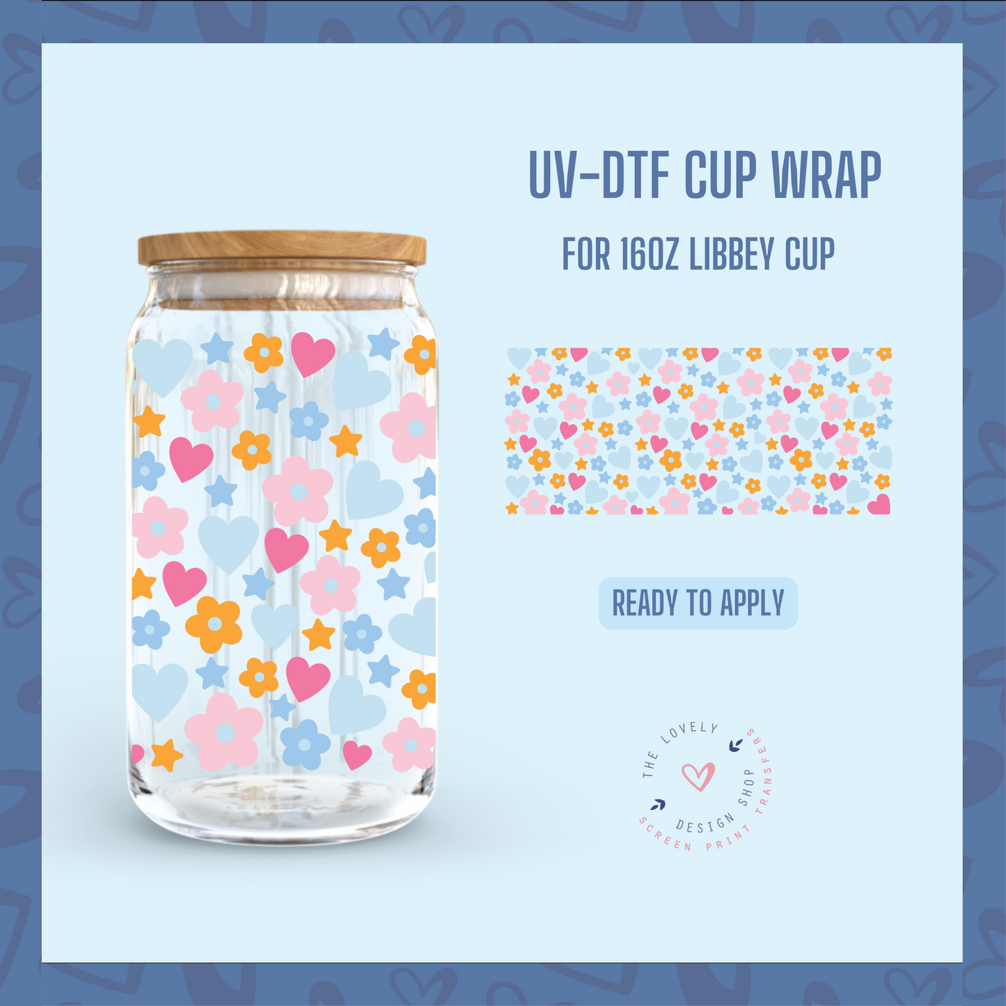 Colorful Confetti - UV DTF 16 oz Libbey Cup Wrap (Ready to Ship) May 20