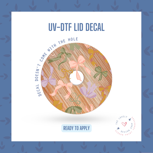 Pastel Bows - UV DTF Lid Decal - Jan 14