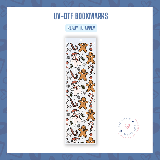 Ginger Snowman - UV DTF Bookmark Decal - Oct 28