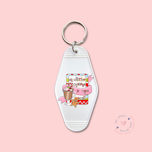 All I Want For Chirstmas Is More Books -  Keychain UV DTF Decal - Oct 8