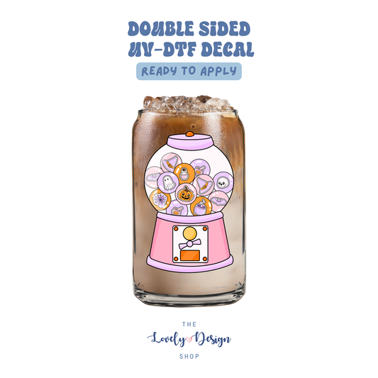 Halloween Gum Ball Machine - UV DTF Cup Decal - Aug 27