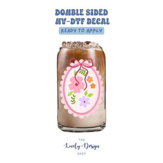 Flower Frame - UV DTF Cup Decal - Aug 8