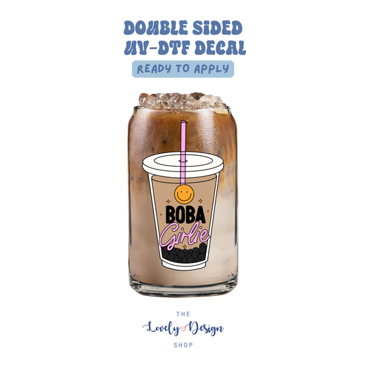 Boba Girlie - UV DTF Cup Decal - Aug 27