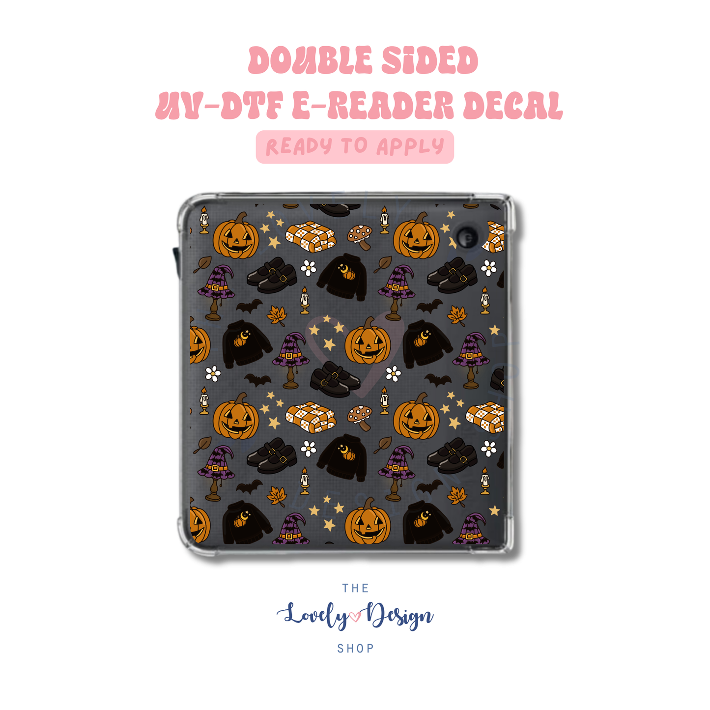 Cozy Halloween - UV DTF E-Reader Decal - July 24