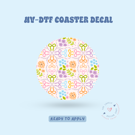 Colorful Pattern - UV DTF Coaster Decal - Apr 23