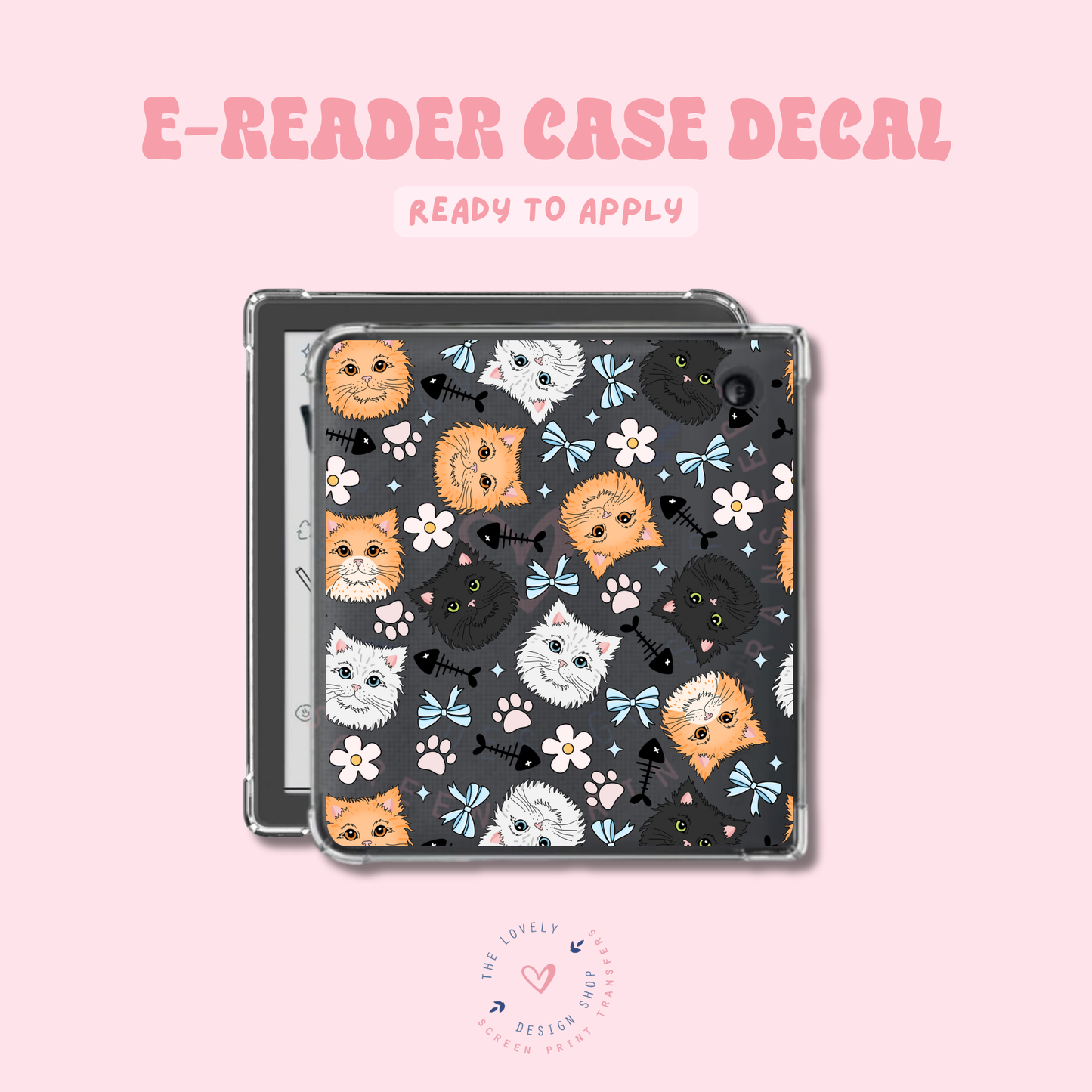 Floof Cat - UV DTF E-Reader Decal - Feb 24
